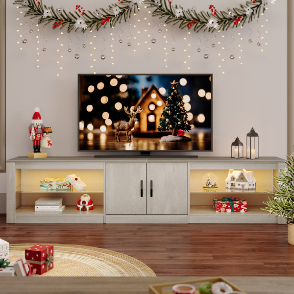 Wade Logan® Brandenburg 80" TV Stand for 85", TV Stand with LED Lights